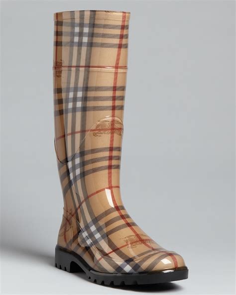 do burberry rain boots stretch|Burberry haymarket rain boots.